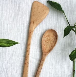 Wood Spoon Spatula Set, Handmade wooden spoons, hand carved kitchen ware